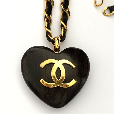 chanel wood heart necklace|chanel necklace sale.